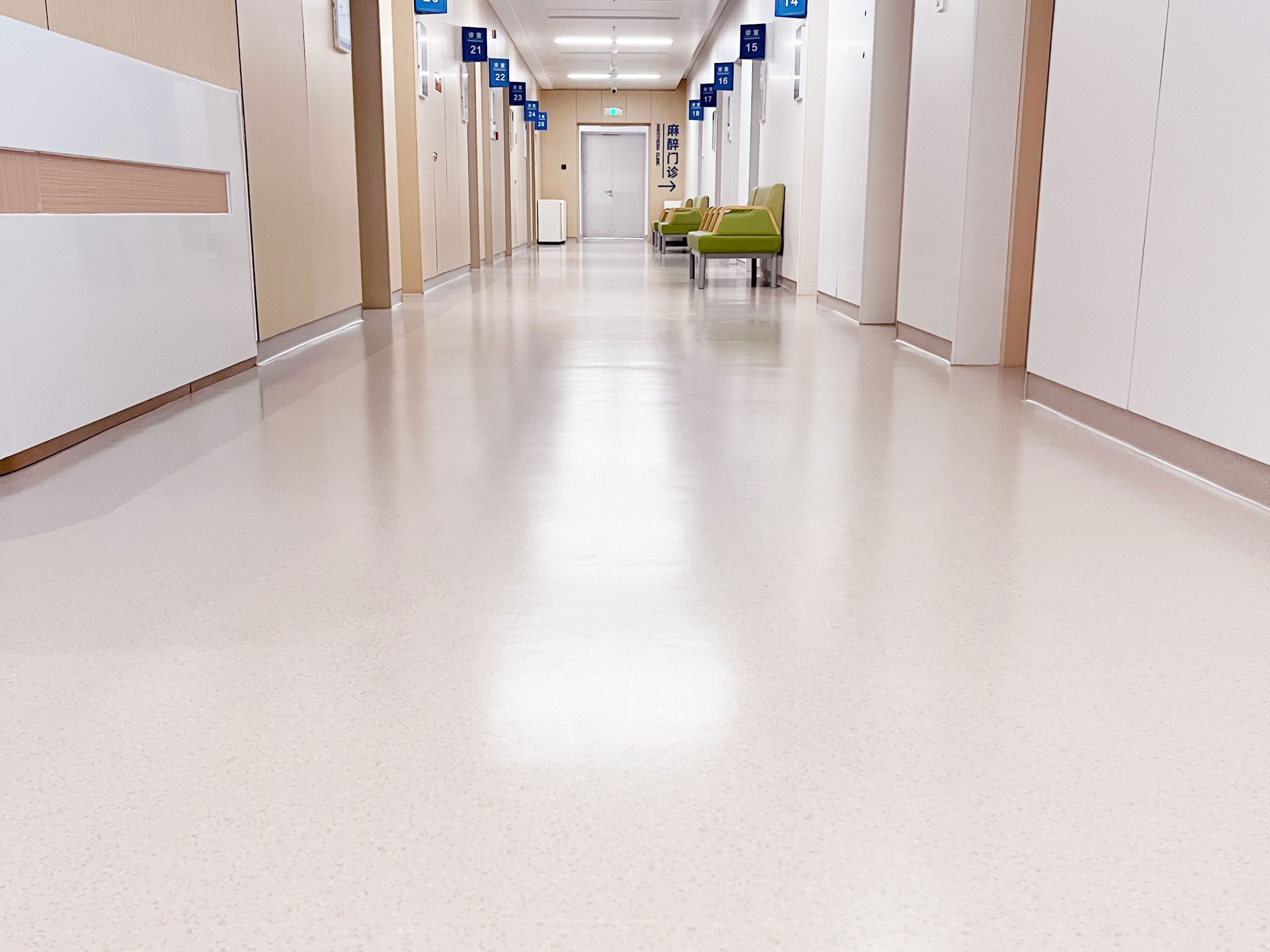 GEMMANEW PVC Homogeneous Flooring — T-Class wear, for healthcare applications