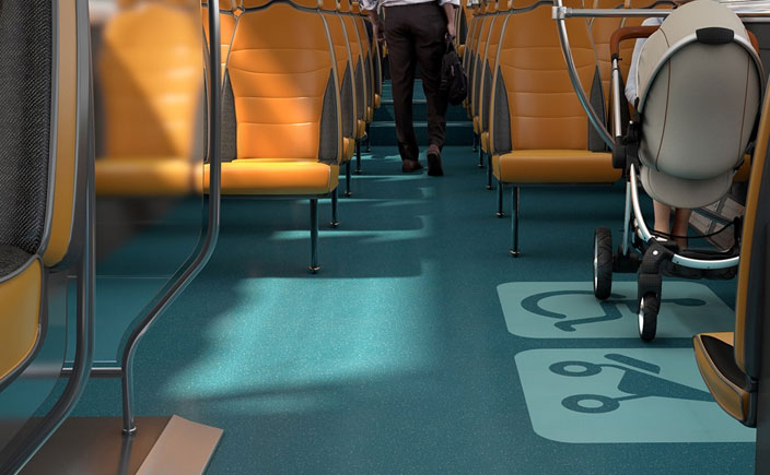 GEMMANEW PVC Quartz-Sand Wear-Resistant Flooring — slip-resistant, fire-retardant, for automotive, marine, and bus applications
